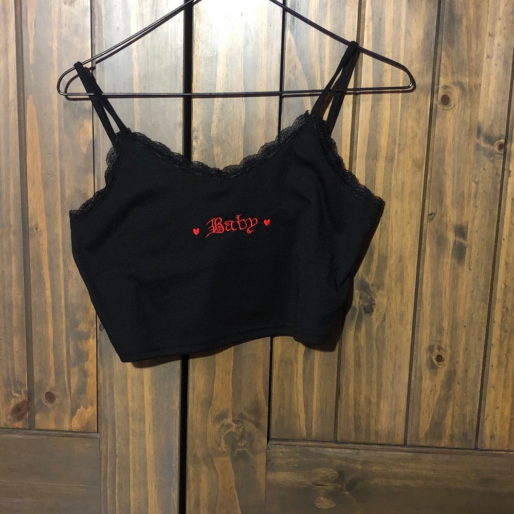 black crop top